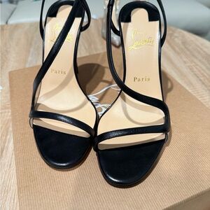 Christian Louboutin Black Strappy Heels